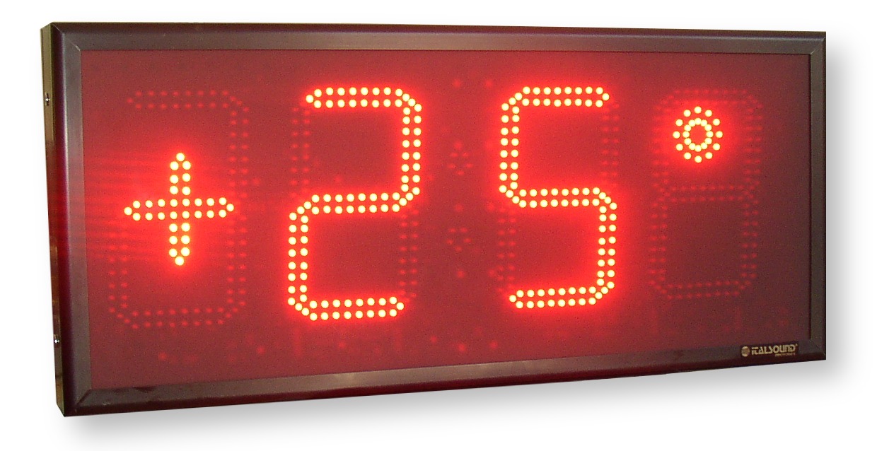 Orologio-Data-Temperatura per Esterno Altezza Cifra 21 e 21/2