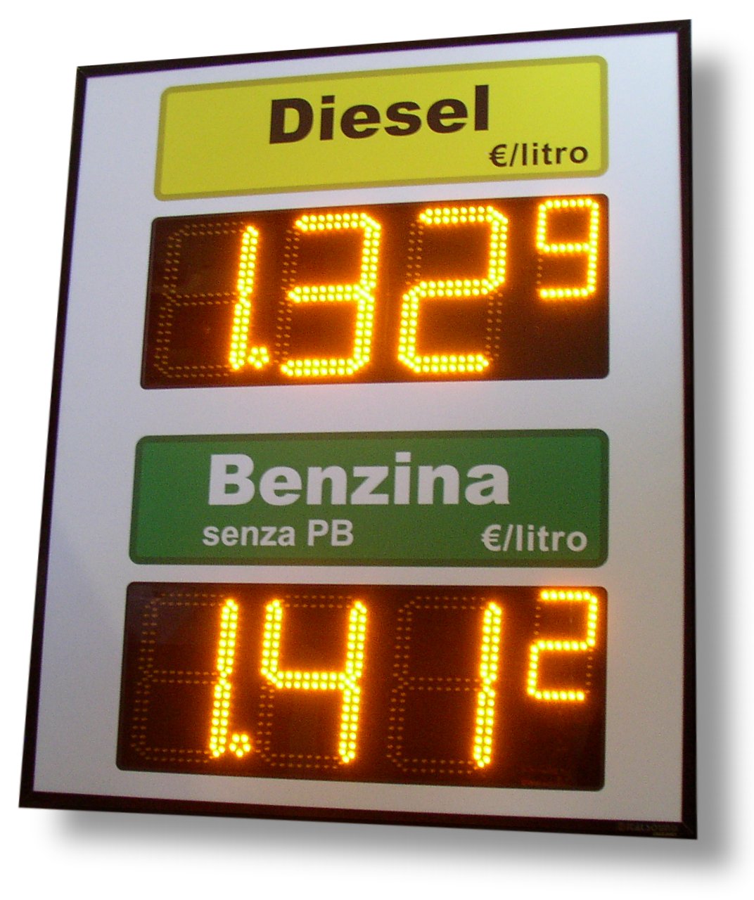 Preziari carburanti con Grafica Personalizzabile h Caratt. 21cm